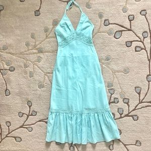 EXPRESS Aqua Blue Halter Dress